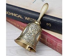Belons - Timbre de mano de aleación, campana de escritorio, campana de recepción, timbre de recepción, campana de servicio, campana de Navidad, decoración del hogar