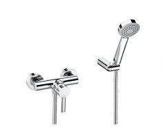 Roca A5A2060C02 - Grifo / Mezclador Exterior Ducha Targa Cromo Grifería - Grifo Hidrosanitario Monomando - Serie Targa - Para Baño-Ducha