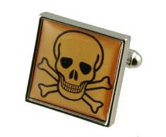 Cuff Links veneno gemelos~tóxicos señal de advertencia~señal de peligro grabado cuadro personalizado