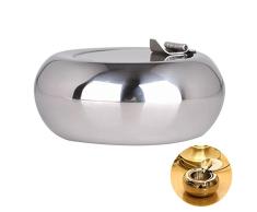 WINOMO Cenicero de Mesa con Tapa Cenicero de Cigarrillos para Fumadores Tablero de Cenizas para Fumadores