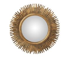 DONREGALOWEB Espejo de Pared Redondo de Resina con Forma de Sol Dorado 58 cm diámetro x3