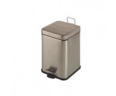 Mediclinics PP1206CS - Cubo Pedal Cuadrado 6L. Inoxidable