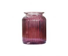 Chytaii. Jarrón de Flores Florero de Vidrio Transparente Maceta Flor para Colgar Decoración de Flores Plantas Decoración de Escritorio Sencilla Contenedor de Flores Secas Rojo Tres Tamaños