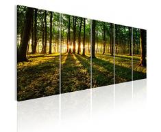 murando - Cuadro Bosque 225x90 cm - Impresion en Calidad fotografica - 5 Partes - Cuadro en Lienzo Tejido-no Tejido - Naturaleza Paisaje c-B-0306-b-m