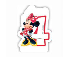 Partido Ênico Cafe Disney Minnie Mouse cuarto cumpleaños Vela