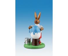 Altura del pintor del conejo de conejito de pascua de la figura montañas de aproximadamente 7.5 cm OTRA VEZ Pascua del mineral de la decoración de Pascua de madera