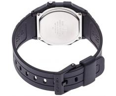 CASIO CollectionF-105W-1AWYEF - Reloj de caballero de cuarzo, correa de resina color negro (con cronómetro, alarma, luz)