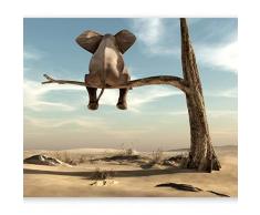 murando Fotomurales 400x280 cm XXL Papel pintado tejido no tejido Decoración de Pared decorativos Murales moderna Diseno Fotográfico Elefante Arbol Desierto Animal Abstraccion Naturaleza g-B-0033-a-a