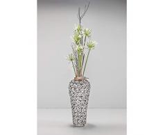 Kare Florero de Rosas Decorativo, Multi Cromo, Grande, Plata, 45 x 21.5 x 21.5 cm, Aluminio