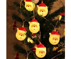 Navidad Decoracion Luces, Morbuy Guirnalda de Luces 1.5m Cadena di Luces Decorativas Batería Papá Noel Luces Bebe Casa Dormitorio Decoración Navidad Boda Fiesta De Cumpleaños Decoración Luces 10 LED
