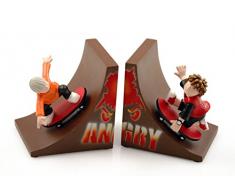 Figura Decorativa Infantil Sujeta Libros Graffiti Esculturas Resina. 2 x (9,5 x 7,5 x 9 cm.)