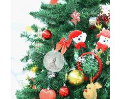 Uten 20 x Bolas de Navidad Forma Redonda Plástico Transparente para Decorar el arbol de Navidad no Incluye Cuerda. (10cm)
