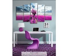 Lupia Cuadro Moderno 5 Piezas de Madera Vogue 48 x 85 cm Noche Estrellada