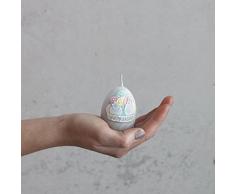 B. Candle Manufaktur Huevo de Pascua Gris pequeño 60 x 45 mm Pascua Diseño Vela Oster EI