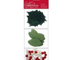 Corona de Adviento recortes de fieltro y Bobble Set (80ks), West Design Products Limitado, fieltro decoraciones, adornos, papel de álbum de recortes