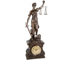 Figura Decorativa Reloj la Justicia Resina. 16 x 9 x 45 cm.