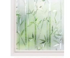 Rabbitgoo® Sin Cola 3D Vinilo Pegatina Translúcida Adhesiva Decorativa del Vidrio de Ventana Autoadhesiva con Electricida Estática Para el Cristal de Ventanal de Baño Cocina Oficina Control de Calor y Anti UV 60*200cm