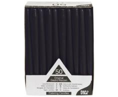 PAPSTAR 10392 - Velas (50 Unidades, 2,2 x 25 cm), Color Negro