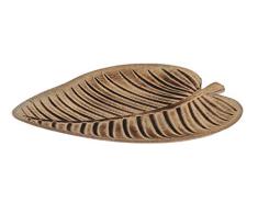 your castle Cuenco de Madera Plato Decorativo en Forma de Hoja de Madera, 32x27cm