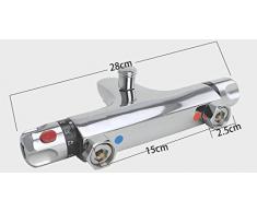 DP Grifería TTEX0001 Grifo termostático de bañera, Plateado