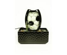 Fuente de Agua Decorativa Interior con Luz Blanca. Cristal. 22 x 12 x 26 cm.