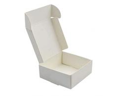 SNOWINSPRING 100 X/Lote Peque?A Caja de Papel Kraft CartóN Caja de JabóN Hecha a Mano Caja de Regalo de Papel Artesanal Embalaje Caja de JoyeríA Blanco