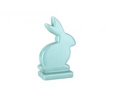 Juego de 2 figuras de conejos de Pascua decorativos de cerámica en color verde & Gris/, fijo, de Pascua Pascua de decoración, decoración de figura, primavera, Pascua, conejo de Pascua