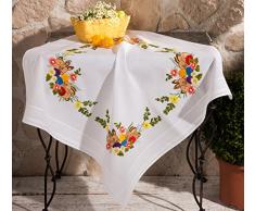 Encantador Stick Paquete osterhasen en el nido con bonitas conejita y pascua – Stick Manta 80 cm x 80 cm – Punto de punto Mango Platt, predibujado de punto de algodón 100% – de gran calidad – hilo de bordar