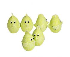 Oster Vela estearina 6 pieza pequeño verde Pollito de Pascua decoración