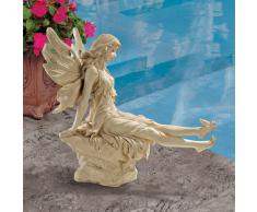 Design Toscano by Blagdon WU68709 - Figura Decorativa (Resina), diseño de Hada, Color Blanco