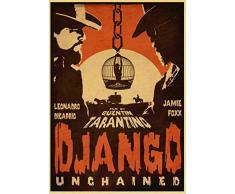 Póster de la serie Quentin Tarantino con cadena de película Django E082,42 x 30 cm