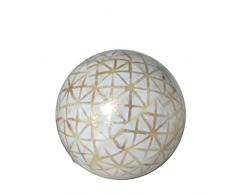 Hogar y Más - Bola Decorativa de nácar con diseño geométrico France - B