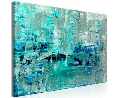 murando Cuadro en Lienzo Abstracto 90x60 cm 1 Parte Impresión en Material Tejido no Tejido Impresión Artística Imagen Gráfica Decoracion de Pared Azul Turquesa a-B-0092-b-a