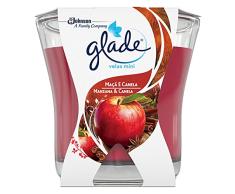 Glade Vela Mini Aroma Manzana & Canela -70 gr, 1 ud, Cera, Naranja, 7x7x6.5 cm
