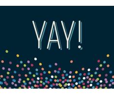 Yay! Class of 2018 Guest Book: Navy Confetti, 150 Pages, 8.25" x 6" (Guest Book for Class of 2018, Graduation, Congratulatory, Graduation Gift, ... Teenagers, Girls, Moms, Students & Teachers)