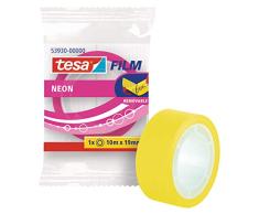 tesa 53930 Cinta de señalización rotulable, Fucsia/Amarillo, 10M: 19mm