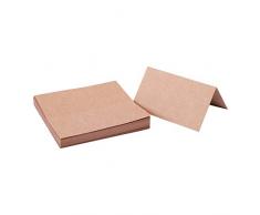 SODIAL Soporte de Tarjeta de Nombre de Mesa de 30 Piezas con 35 Piezas de Tarjetas de Lugar Kraft a Granel para Signo de NúMero de Mesa Boda o Fiesta en el Hogar,Portatarjetas de Madera