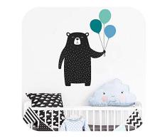 Refranes Pegatinas De Decoración De Pared, Oso Lindo Con Globos Pegatinas De Pared Calcomanía De Pared De Vinilo De Animales De Bosque Para Habitación De Niños Dormitorio Vivero Decoración De Tatuaj