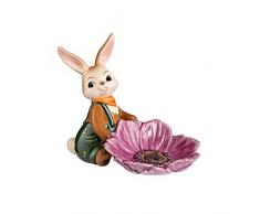 Goebel 66843511 Anemone flor – Conejo con Flor – Porcelana – Figura decorativa