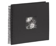 Hama Fine Art - Álbum de fotos de espiral, 36 x 32 cm, 50 páginas, color negro