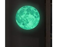 Ambiance-Live Pegatina de Luna fosforescente, 30 cm