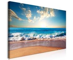 murando Cuadro Mega XXXL Playa Mar 160x80 cm Cuadro en Lienzo en Tamano XXL Estampado Grande Gigante Imagen para Montar por uno Mismo Decoración De Pared Impresión DIY Paisaje Cielo c-B-0384-ak-e