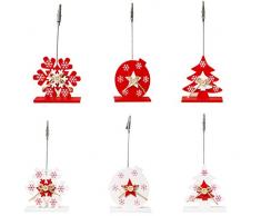 6PCS Soporte de Tarjeta de Mesa Soporte de Tarjeta de Lugar Encantador Soporte de Clip de Foto para Navidad -for para Ambiente navideño