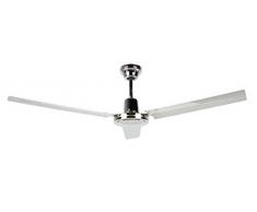 Orbegozo CFC 49120 Ventilador de techo con interruptor de pared, 5 velocidadessilencioso, 120 cm de diÃ¡metro, cromado, 60 W de potencia