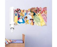 ufengke Pegatinas De Pared Princesa Vinilos Adhesivos Pared 3D para Dormitorio Habitación Infantiles Bebés