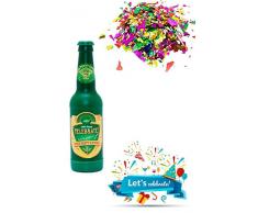 Vasara Cañón Confetis Dorados en Forma de Botella de Cerveza