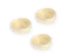 Amosfun Nido Artificial Fiesta de Pascua Mini Cesta Nido de Color para Huevos Caramelos 3 Piezas