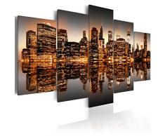 murando - Cuadro en Lienzo 200x100 - Impresión de 5 Piezas Material Tejido no Tejido Impresión Artística Imagen Gráfica Decoracion de Pared New York 030111-55