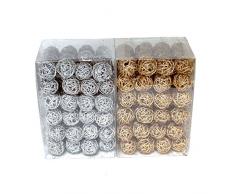 72 ratán bolas 3 cm M. Glitter, ratán bolas/bajo Caja Top Precio., ratán, gold (Glitter), 3cm