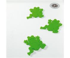 Spirella 6ER Set, Verde colección Frogtime, Alfombrilla de Ducha, PVC